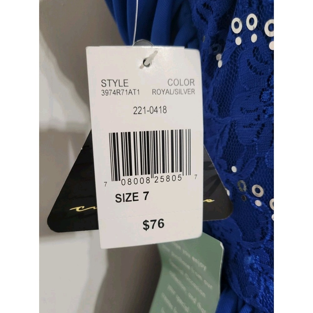 City Triangles Blue Embellished Dress Size 7 Prom Whimsical Fairy - Picture 7 of 16